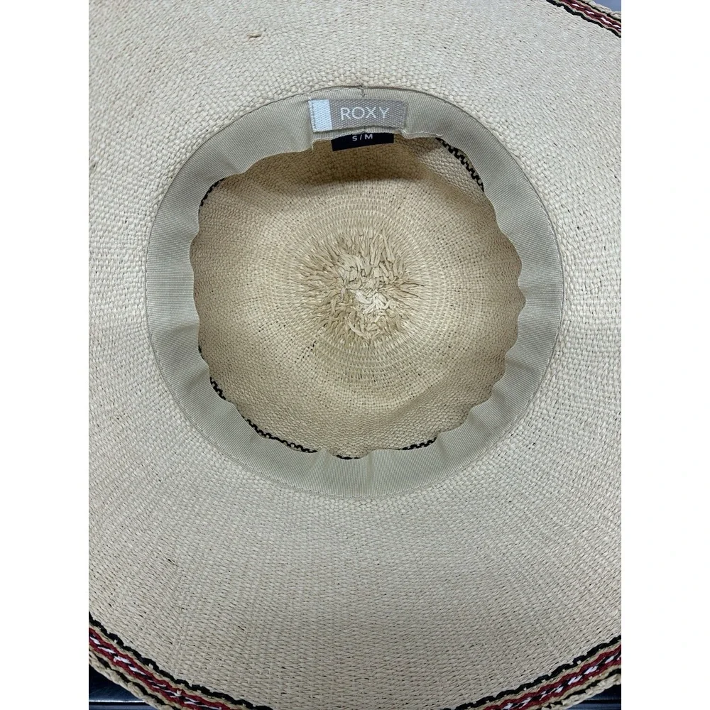 Roxy Under The Coconuts‎ Straw Sun Hat Cruise Resort Beach Travel Wear Small/Med
